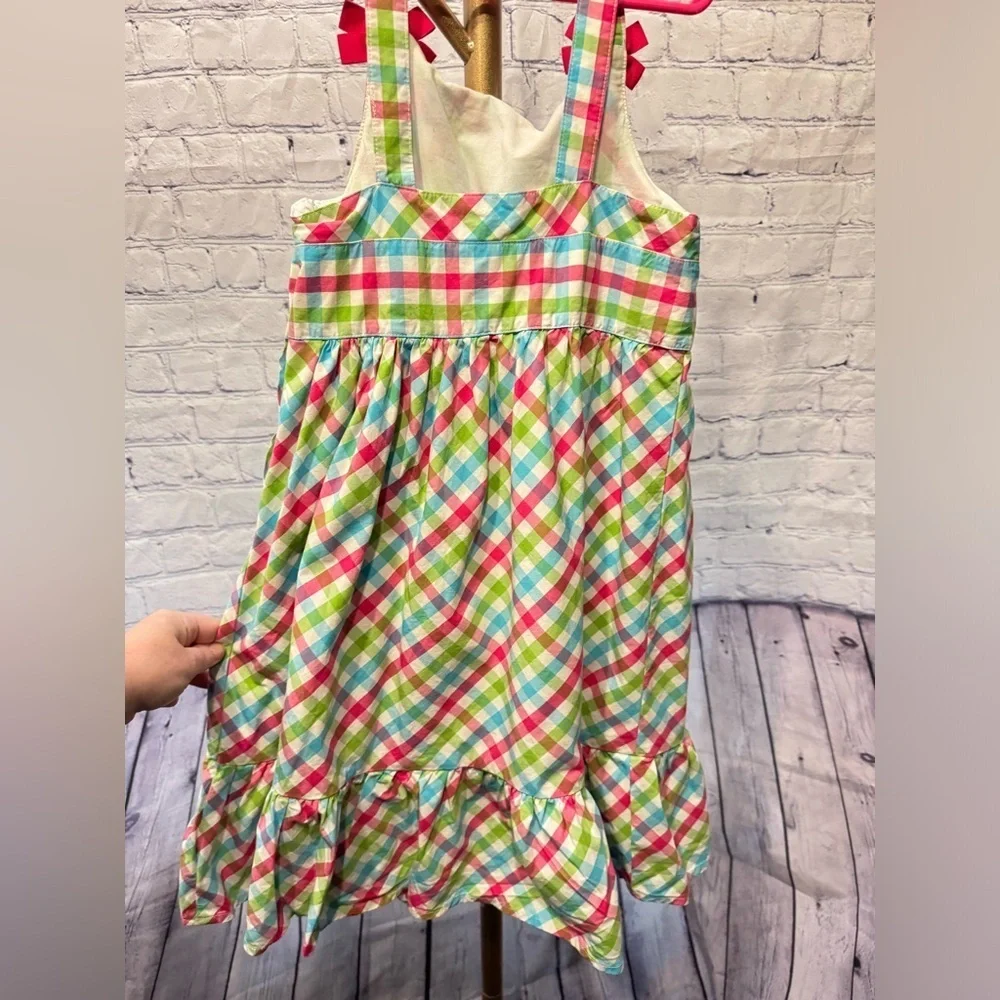 Gymboree size 9 Girl Plaid Ice Cream Sun Dress Spring Summer